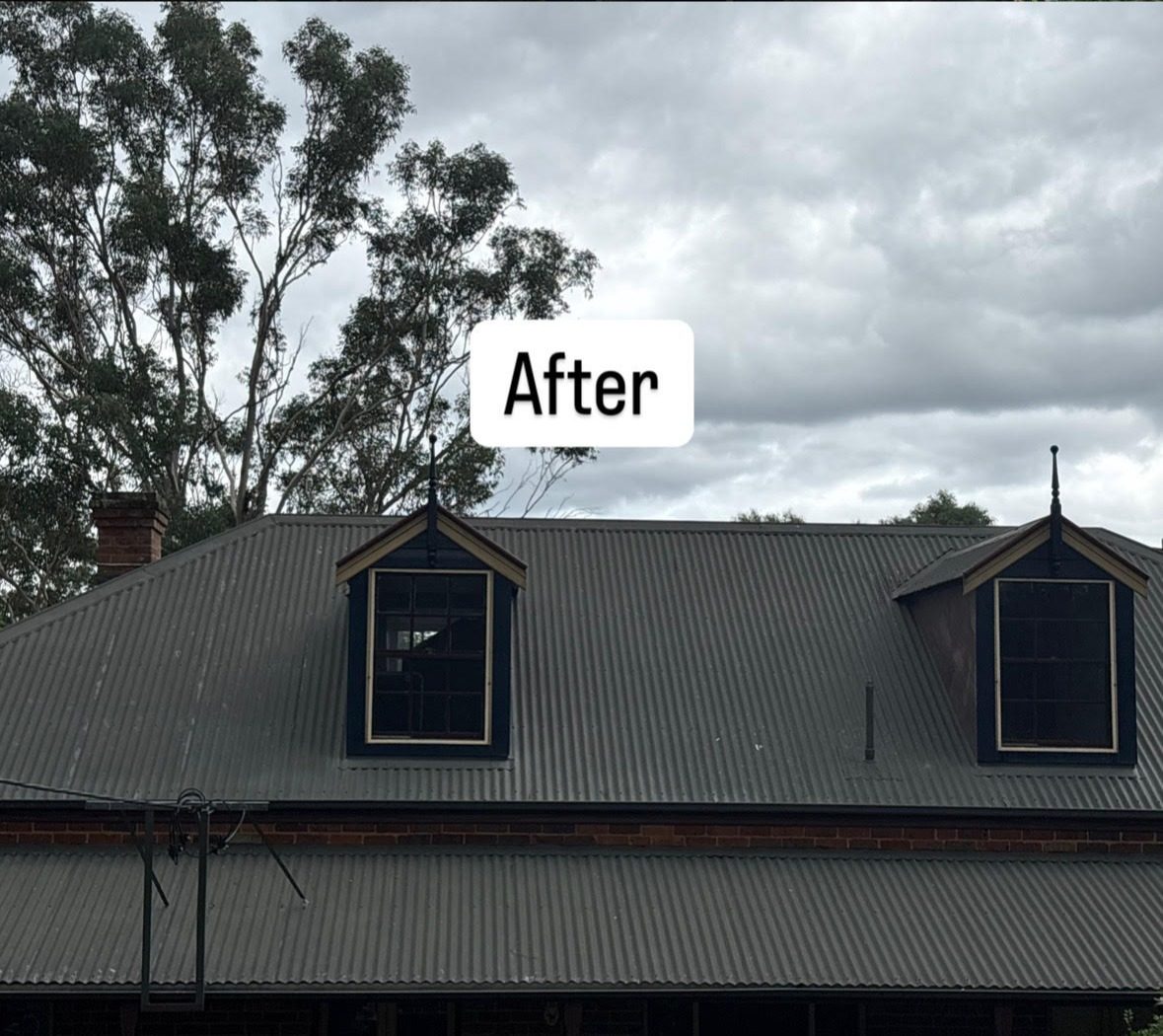 Exterior surface after cleaning by A&J Exterior